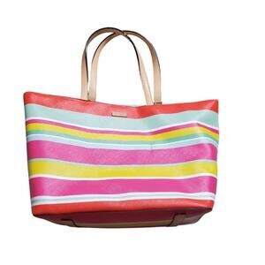 Kate Spade Multicolor Striped Large Tote